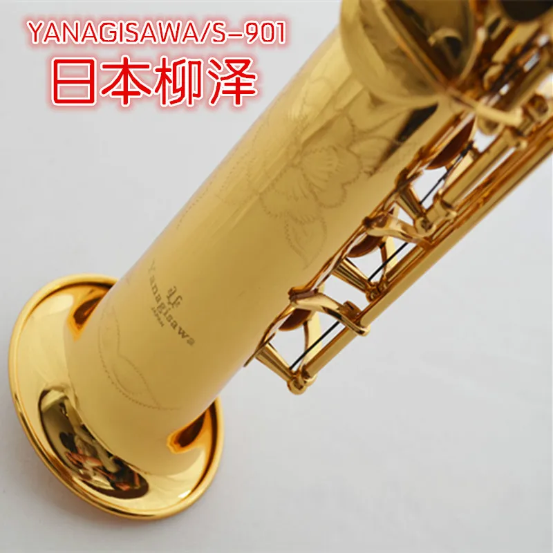 

YANAGISAWA S-991 B(B) Soprano Saxophone High Quality Brass Gold Lacquer Sax with Case Mouthpiece Accessories Free Shipping