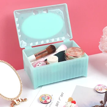 

Portable Plastic Cosmetics Storage Box Modern And Home Desktop Sundries Storage Plastic Boxes Creative Girls Birthday Gifts