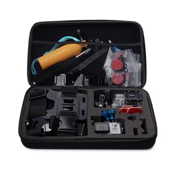

Large Size Travel Storage Portable Case Carry bag For GoPro HD Hero 3 + 3 2 1 SJ4000 Camera Accessories Black High Quality