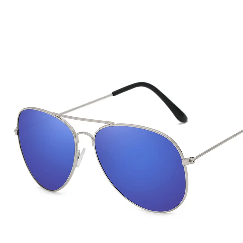 LeonLion, Винтажные Солнцезащитные очки пилота, женские классические металлические очки, уличные очки для покупок, зеркальные солнцезащитные очки UV400 - Цвет линз: SilverBlue