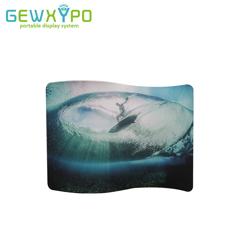

Free Shipping 10ft S Shape Portable Tension Fabric Display Stand(With One Side Printing)