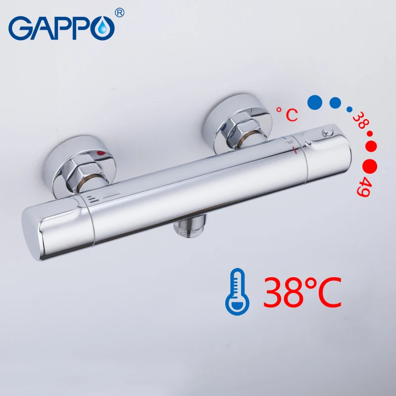 GAPPO Shower Faucets bath mixer with thermostat wall mounted shower tub faucet thermostatic water mixer bath griferia