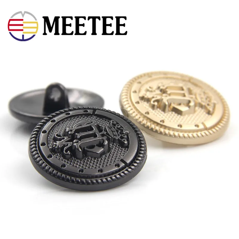

10pcs Meetee 18-23mm Metal Buttons for Sewing Scrapbook Coat Jacket Sweaters Buckle DIY Handwork Clothing Craft Accessory D4-13+