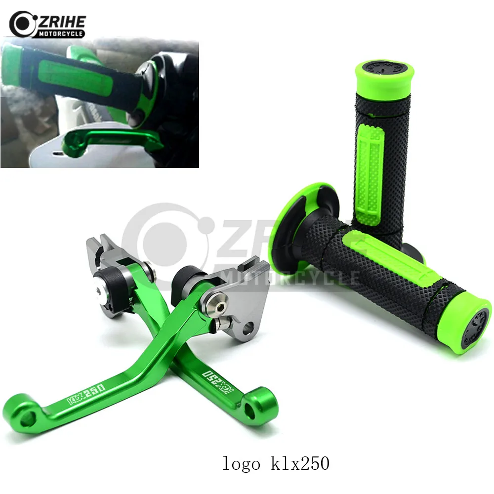 Motorbike Brake Lever Dirt bike Brake Clutch Lever Handle bar grip for KAWASAKI KLX250 D-TRACKER 1993 1994 1995 1996 CNC Pitvot