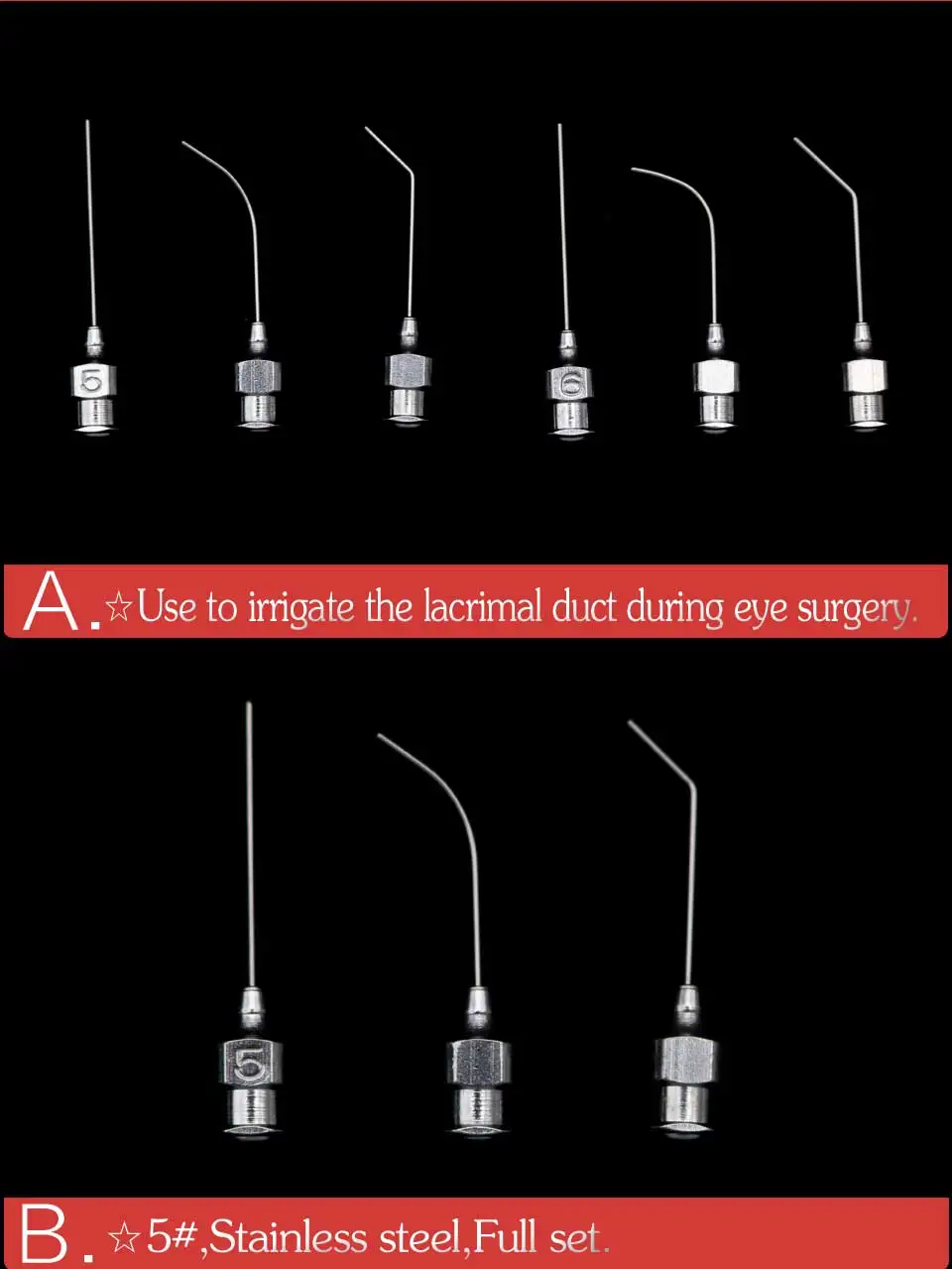 Промыть игла из нержавеющей стали 5 #6 # офтальмологический хирургический инструмент с прямой ручкой изогнутая ручка