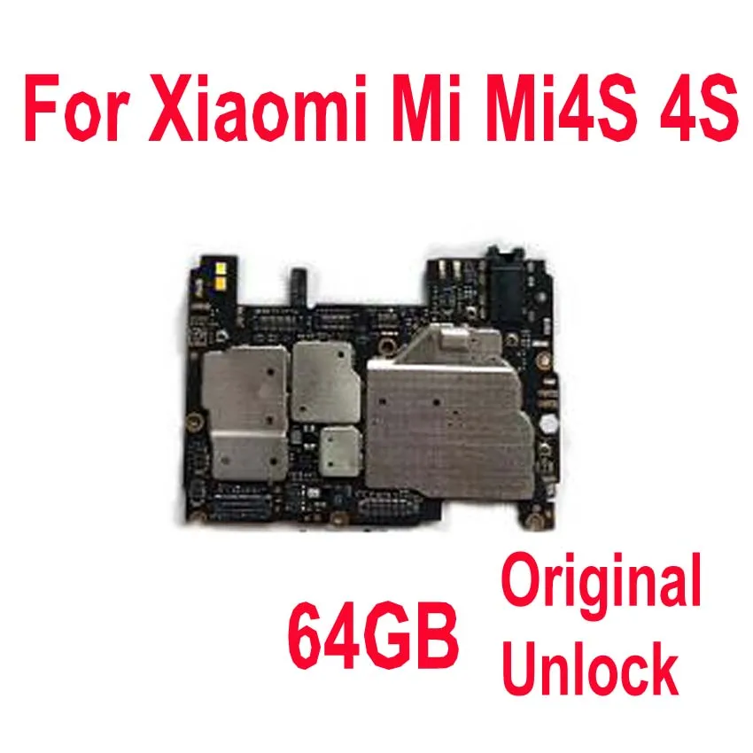  Original Unlock Global Firmware Mainboard For Xiaomi Mi Mi4S M4S 4S 64GB Motherboard Circuit Board 
