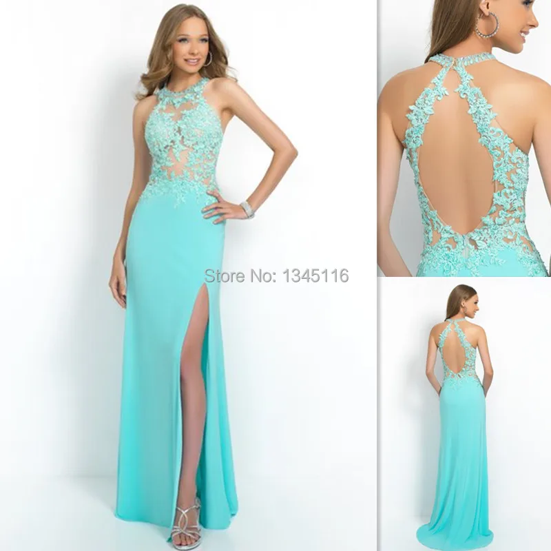 Aliexpress.com : Buy 2016 New Aqua Backless Prom Dresses