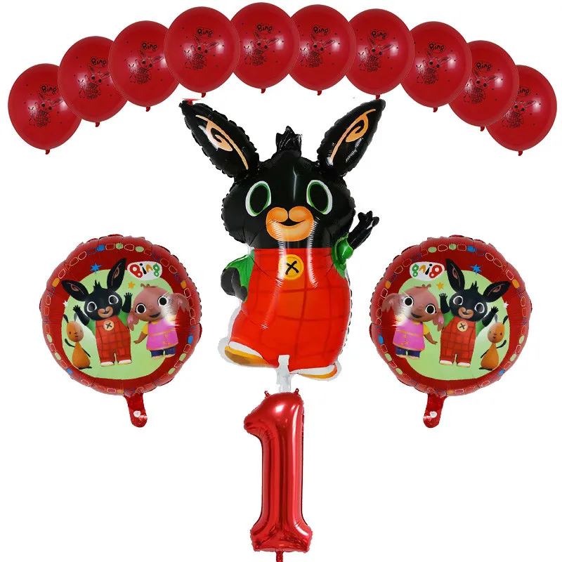 14 шт. 86*60 см Bing Банни фольгированные шары мультфильм кролик шары 30 дюймов номер ребенок 1 2 3 4 5 день рождения Декор поставки игрушки