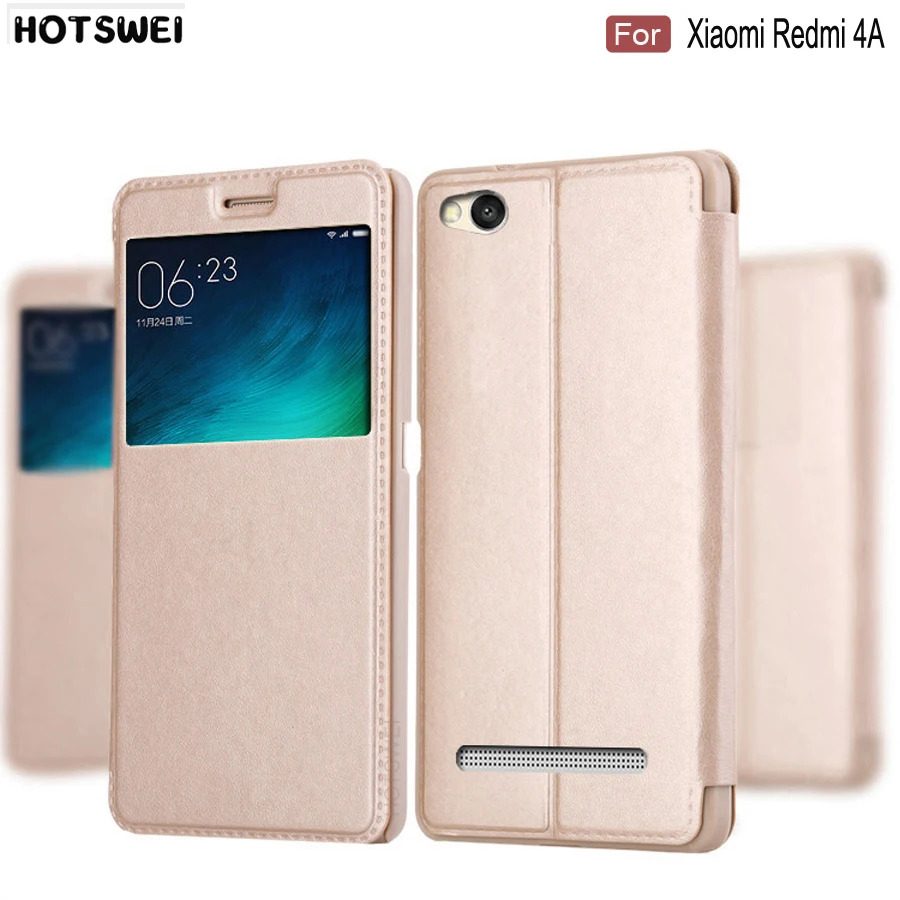 HOTSWEI чехол для Xiaomi Redmi 4A глобальная версия 32 ГБ 16 модный кожаный с окошком чехлы|case