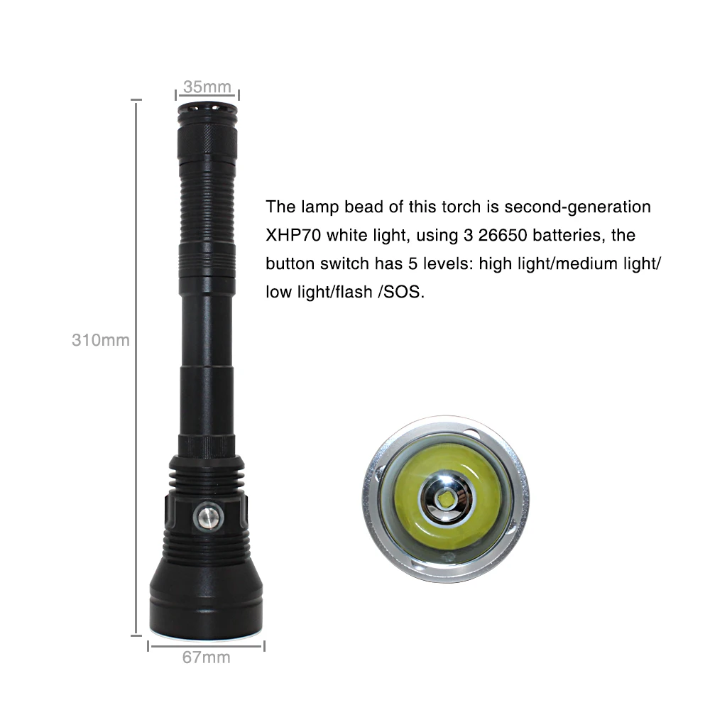 xhp70.2 led flashlight (2)