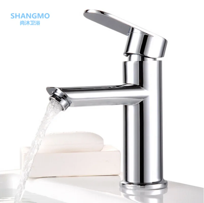 

Bathroom cabinet ceramic basin basin faucet hot and cold water mixing faucet copper core single handle single hole faucet