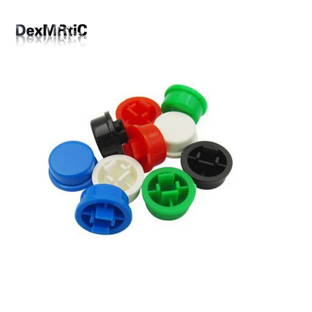 60pcs 12*12*7.3mm round button cap reset switch multi color caps | Обустройство дома