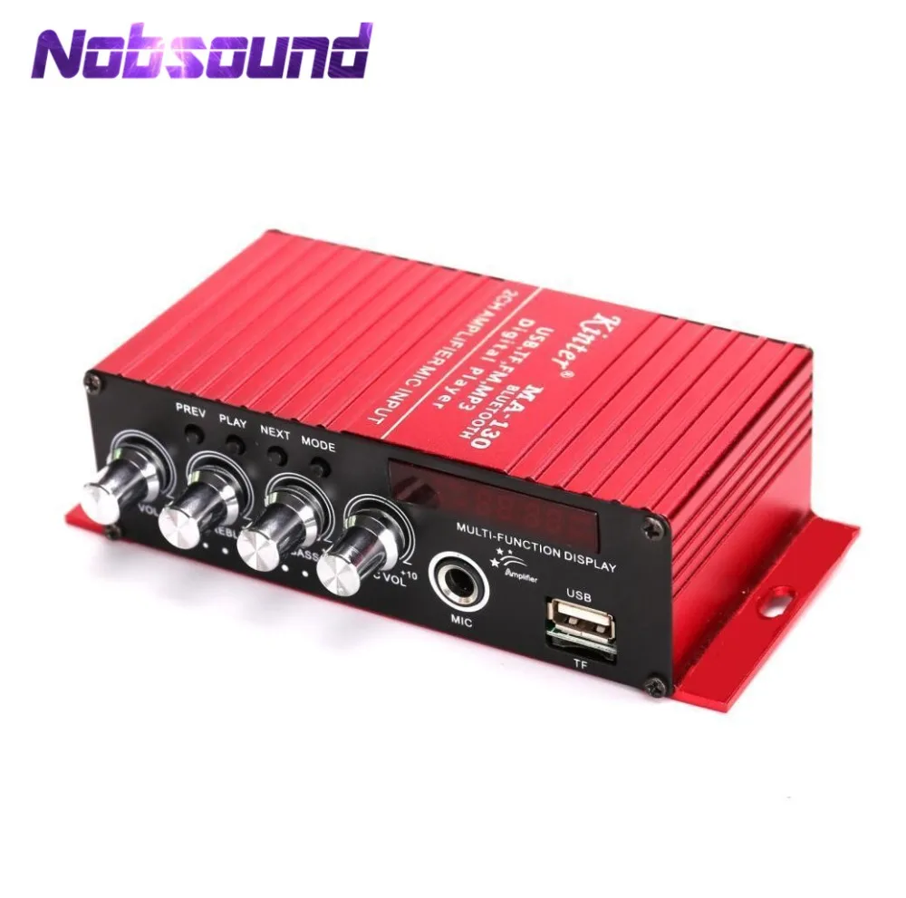

Nobsound Mini Stereo Amplifier Bluetooth Power Amp MIC USB TF FM MP3 KTV Digital Player