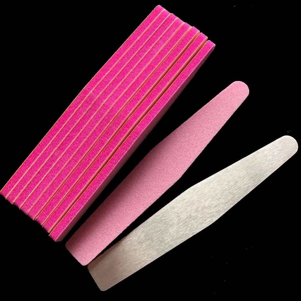 

1 pc metal base 10 pcs replacement pads nail sponge file diamond shape nail sanding file removable nail file