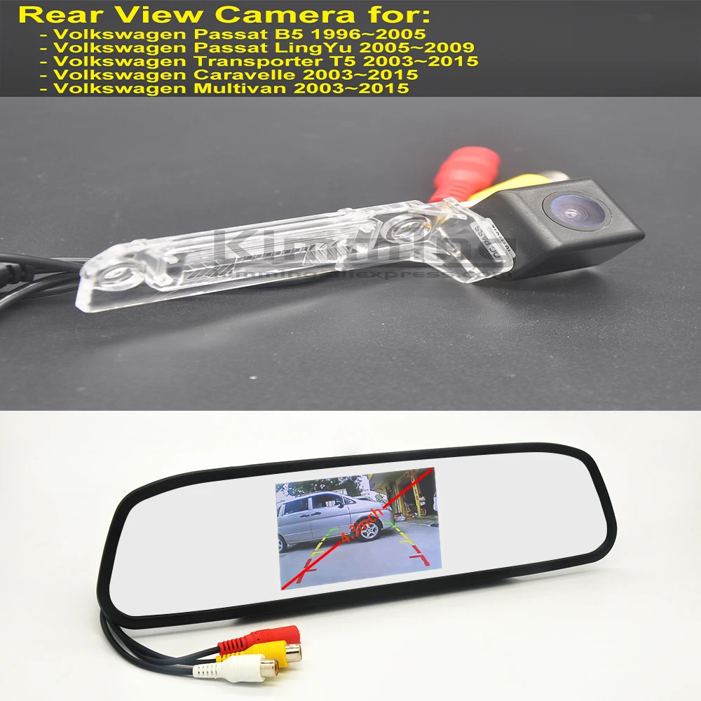 

Car Rear View Camera for Volkswagen VW Passat B5 LingYu Transporter T5 Caravelle Multivan Superb Wireless Reversing Mirror kit