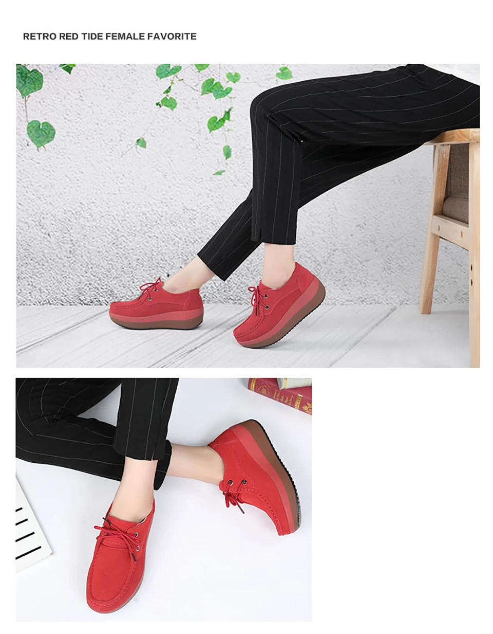 Plardin/Женская обувь на плоской подошве; обувь на платформе; замшевые женские мокасины на шнуровке; слипоны; Женская Повседневная летняя обувь