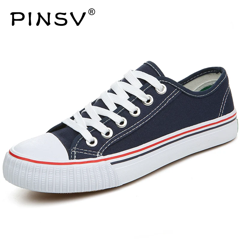 PINSV Original Canvas Skateboarding Shoes Men And Women'S Unisex
