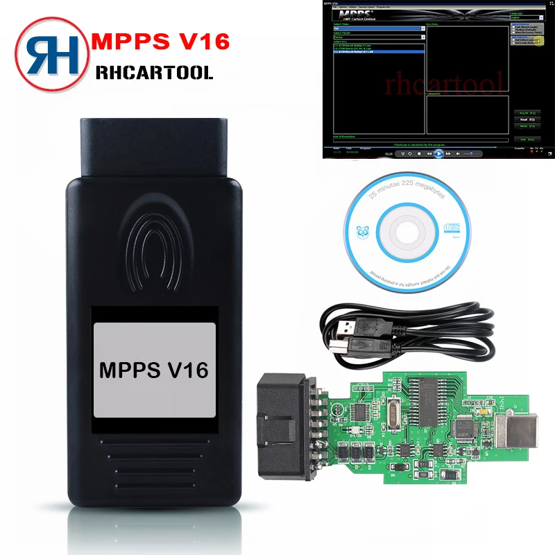 

2019 New OBD2 MPPS V16 Auto ECU Chip Tuning Interface OBD OBDII Read&Write ECU Flasher For RDC15 EDC16 EDC17