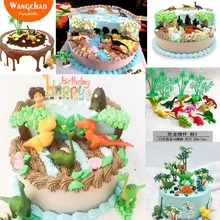 16 шт. динозавр торт Топпер динозавр принадлежности для тематической вечеринки украшение для торта «С Днем Рождения» Детский День Рождения мультфильм торт аксессуары