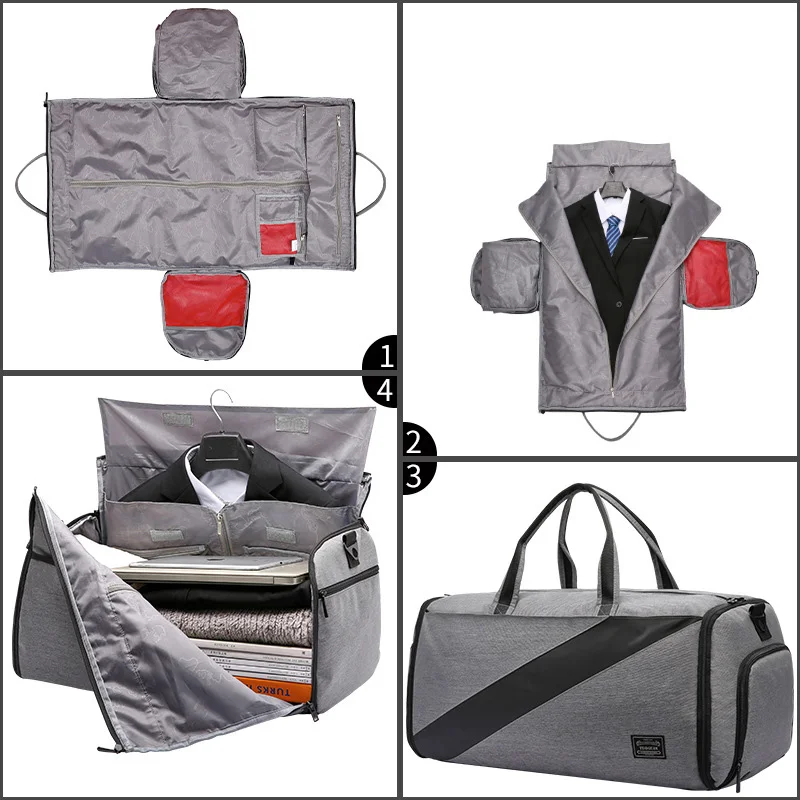 Мужской вещевой мешок 2 в 1 чемодан дорожная сумка большая емкость складная сумка для багажа нейлоновая дорожная сумка для одежды сумки
