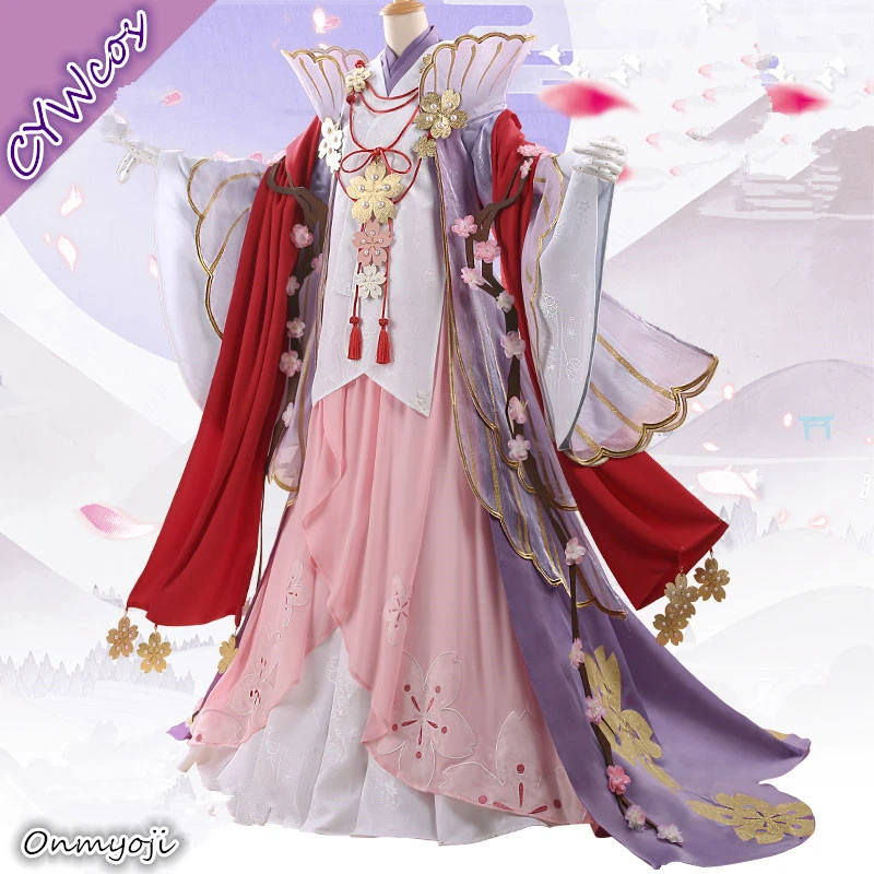 Предпродажная игра косплей Onmyoji Ying Huayao SR вишня Косплей Костюм японское кимоно женская одежда платье