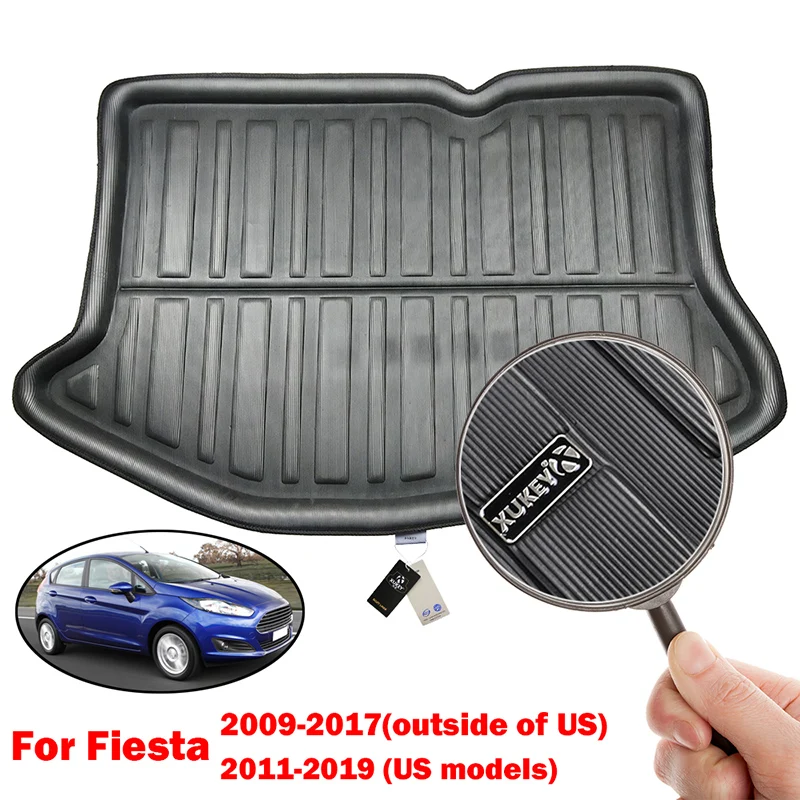 Подходит для Ford Fiesta 2009 2010 2011 2012 2013 хэтчбек лайнер задний багажник коврик Грузовой лоток пол ковер