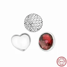 925 стерлингового серебра января капельница миниатюрные бусины DIY Fit Pandora подвешиваемый кулон ожерелья подвески или браслеты 3 шт FLS009-1