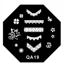 Новая Серия QA дизайн ногтей штамп штамповка изображения Шаблон Новая сексуальная мода многоразовые солнце бабочка QA19