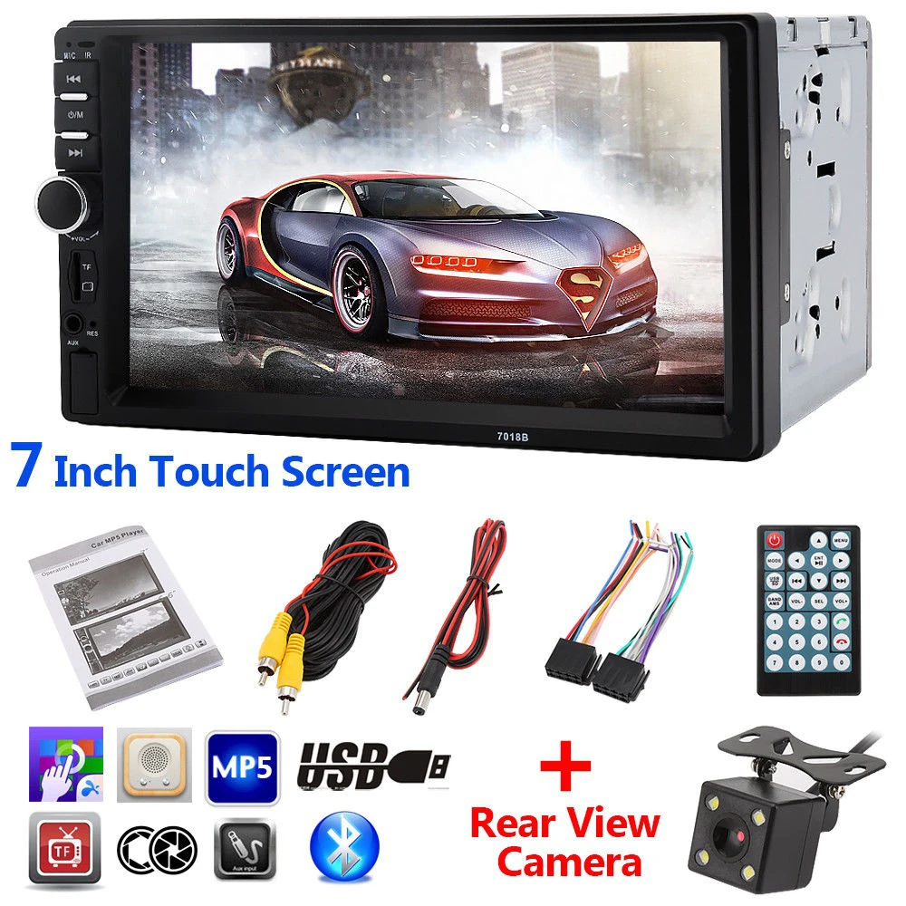 

DHL 20 PCS 7018B 2 Din Car Video Player Auto Audio Stereo MP5 Player 7 inch 2Din Car DVD Player USB FM Bluetooth