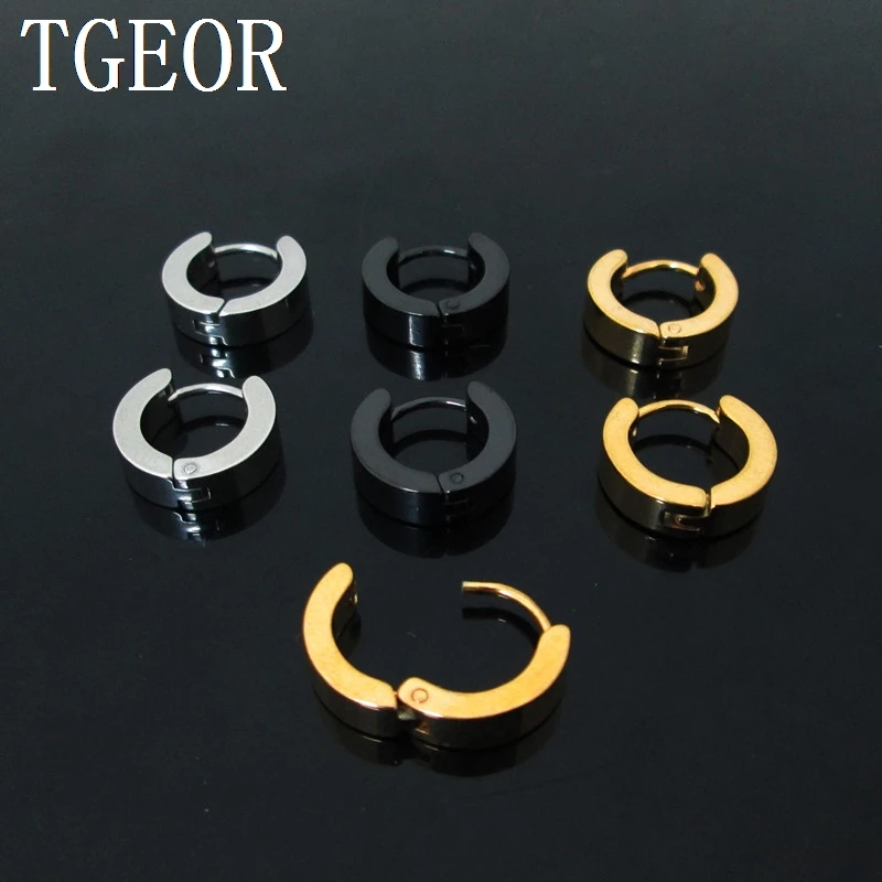 

Hot Selling 1 Pair surgical stainless steel Small hoop Backing Earring Free shipping