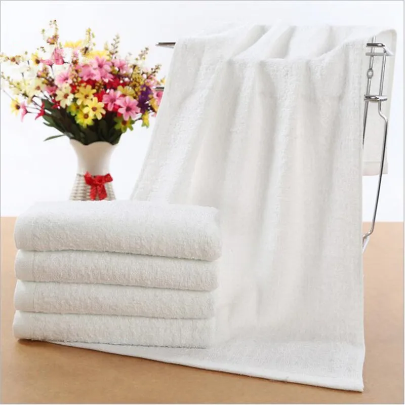Wholesale 10pcs/lot 34x80cm White Towel Extended Bath Towel Hotel