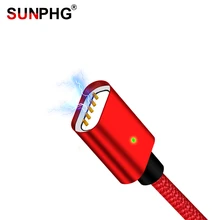 SUNPHG 2 м Магнитный голый кабель для iPhone для samsung Xiomi Android type c линия нейлоновый магнит Провод зарядное устройство данных Быстрая зарядка