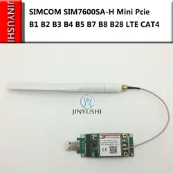 JINYUSHI для SIMCOM SIM7600SA-H MINI PCIE + адаптер USB + SMA косичка + 5dbi антенны CAT4 B1 B2 B3 B4 B5 B7 B8 B28 модуль LTE