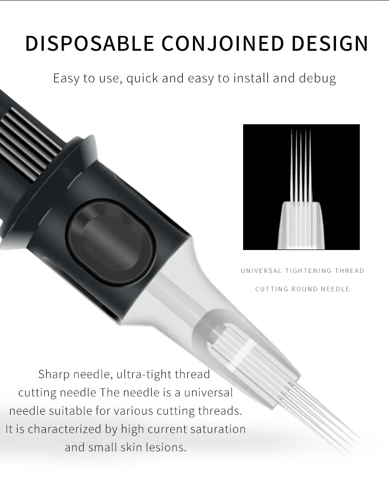 Tattoo Cartridges Needle 10pcs RL/M1/RM Professional Disposable Semi-Permanent Eyebrow Lip Makeup Needles For Tattoo Machine Pen