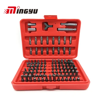 

100pcs 25mm Bit Set Tools Magnetic Screwdriver Extension Bar CV-R Torx Hex Star Spanner Screws Security Tamper Proof Bits