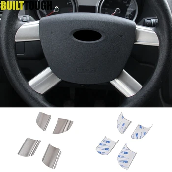 

For Ford Focus Mk2 Euro 2005 2006 2007 2008 2009 2010 2011 Chrome Steering Wheel Panel Cover Badge Sequin Trim Garnish Molding