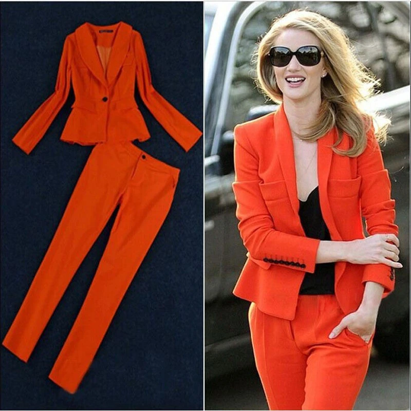 Orange trouser suit Clearance