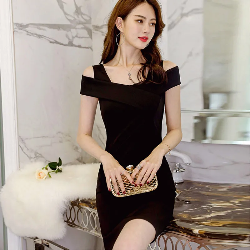 

vestidos mujer 2019 summer new Korean women's plus size cotton work midi elegant dress fashion temperament Sexy ladies dresses