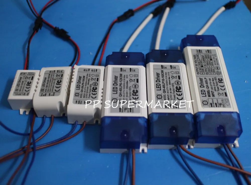 

AC 85-265V 1-2x3w 2-4x3w 6-10x3w 10-18x3w 18-30x3w 600mA 650mA LED Driver Convertor Transformer For Ceiling Light Power Supply