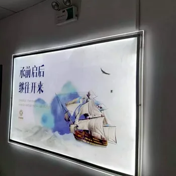 

Large size Wall Mounted Crystal LED Illuminated Acrylic Poster frames Lightbox