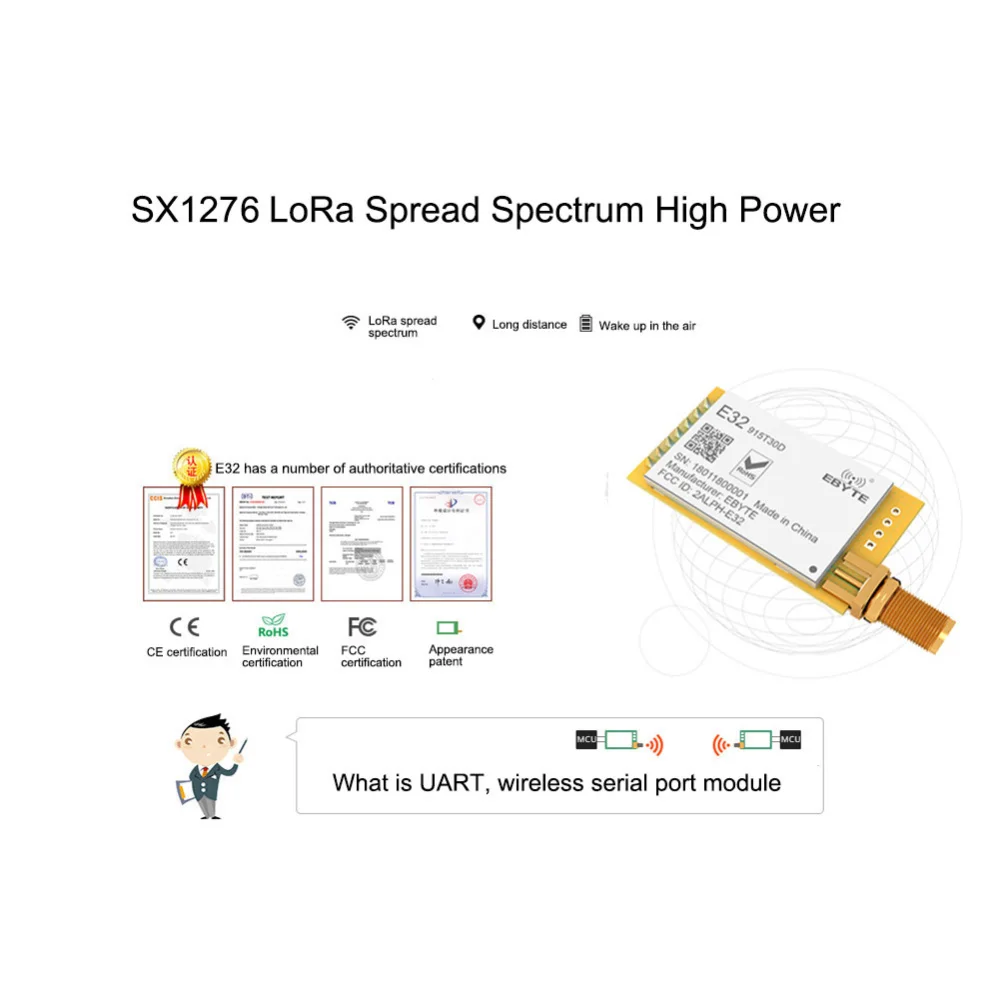 E32-915T30D Lora Long Range UART SX1276 915 МГц беспроводной приемопередатчик приемник модуль