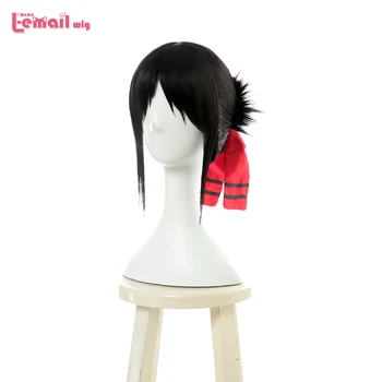 

L-email wig New Kaguya-sama Love is War Kaguya Shinomiya Cosplay Wigs Black Heat Resistant Synthetic Hair Perucas Cosplay Wig