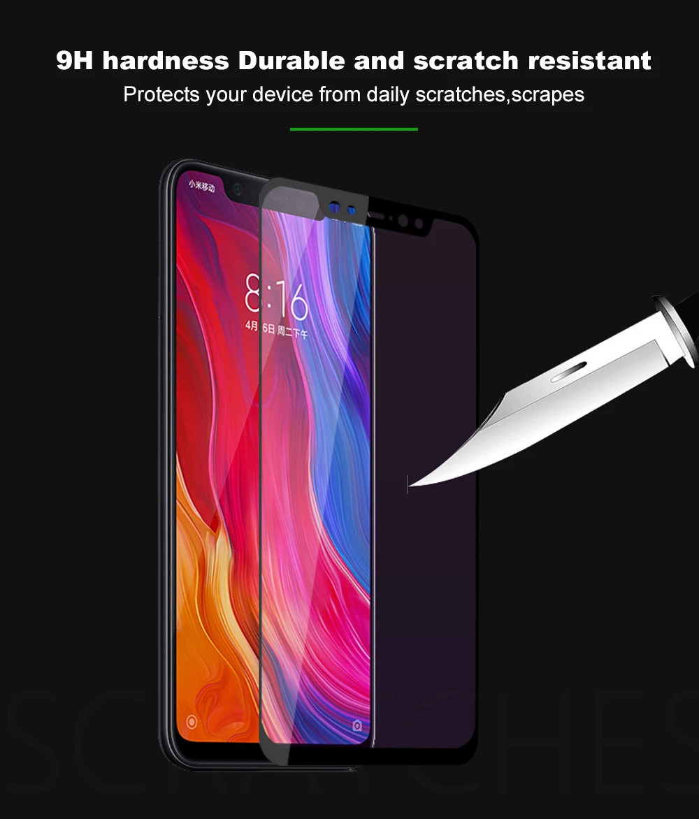 Ascromy For Xiaomi Redmi Note 5 Pro 6 Plus 6A 5A 4A Mi 6X A2 A1 Screen Protector Tempered Glass Full Cover Protecion verre tremp Accessories (4)