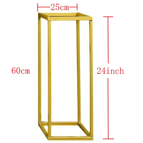 10 шт. Свадебный/настольный центральный цветок ваза напольные вазы металлическая дорога свинцовый цветок стенд/горшок/стойка для свадьбы/вечерние украшения G0502 - Цвет: 60cm Gold Vases