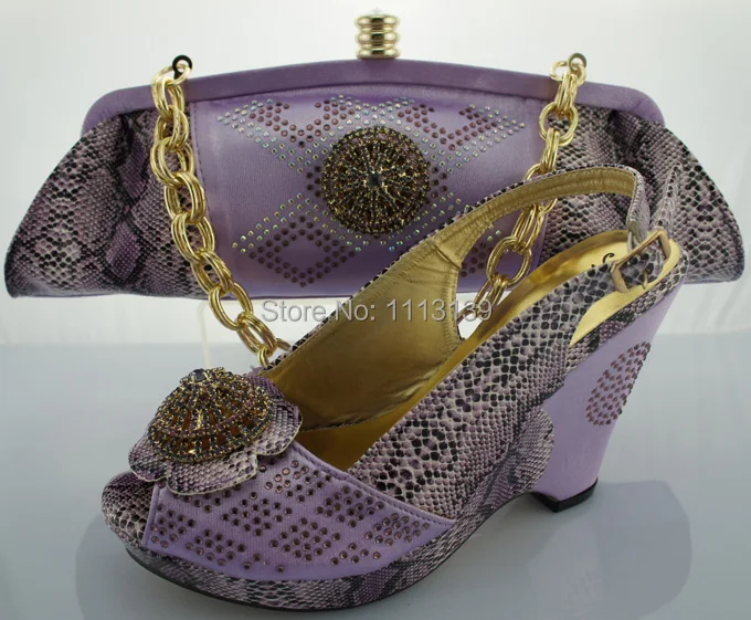 Free Shipping !!Fashion woman italian matching shoes and bags set,party