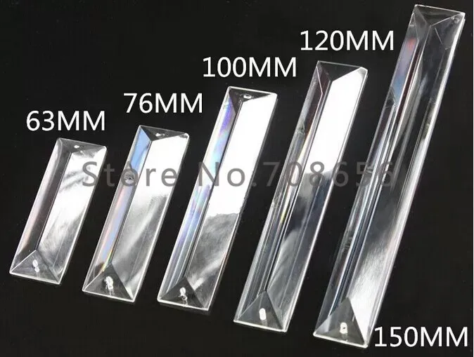 

20pc crystal TRIANGLE chandelier prism drop part pendant in two holes curtain pendants