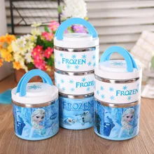Hohe Qualität Isoliert Vakuum Edelstahl Lunchbox Mit Griff Bento Essen Picknick Container Für Kid Cartoon TablewareKC1308