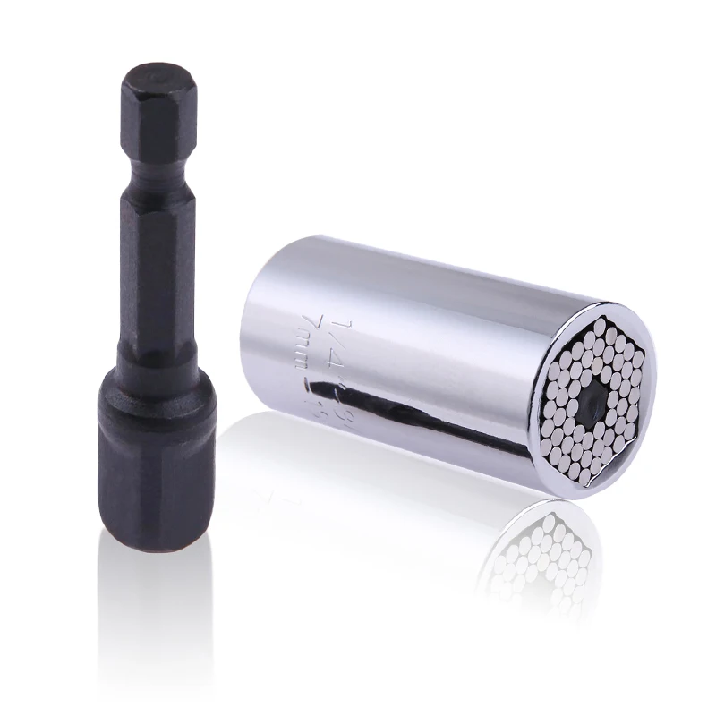 

Free Shipping Gator Grip Universal Socket Wrench Power Drill Adapter 2 Piece/Set Universal Socket Adapter & Power Drill Adapter