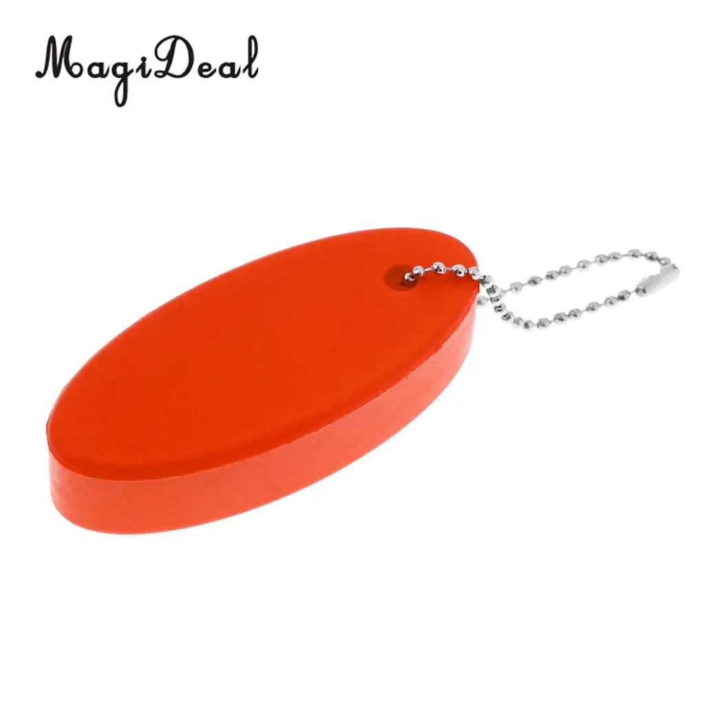 MagiDeal Marine Water Sport Foam Floating Oval Keychain Keyring Water Key Float for Kayak Canoe Rafting Boat Sailing Surfing Acc