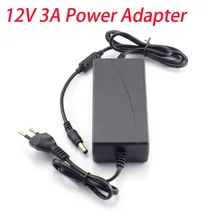 12V 3A 3000mA Питание Зарядное устройство преобразователь переменного тока в постоянный, 100-240 в разъем для зарядки USB адаптер США ЕС Штекер 5,5 мм x 2,5 мм для Led Grow Strip светильник